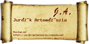 Jurák Artemíszia névjegykártya